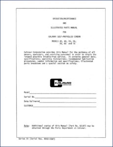calavar 40, 48, 50, 56, 58 service manual, calavar service manual, calavar 40,