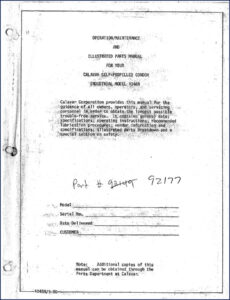 calavar 4046n 1980 parts catalog, calavar parts catalog, calavar 4046n