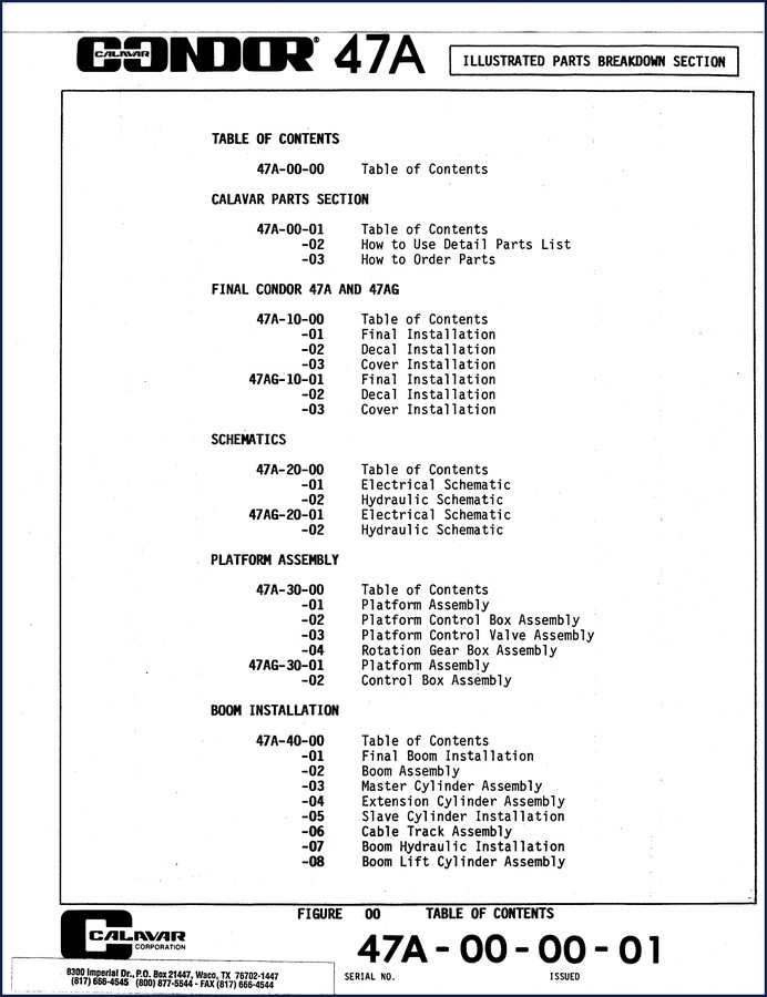 calavar 47a, 47ag parts catalog, calavar parts catalog, calavar 47a,