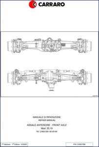 carraro 20.19 2005 repair manual, carraro repair manual, carraro 20.19