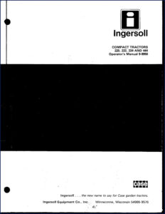 case 220, 222, 224, 444 operators manual, case manual, case 220,