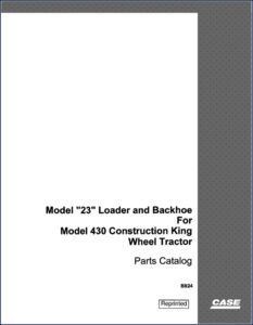 case 430, 23 parts catalog, case parts catalog, case 430,