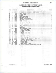 case 35 loader and backhoe 1979 parts catalog, case parts catalog, case 35
