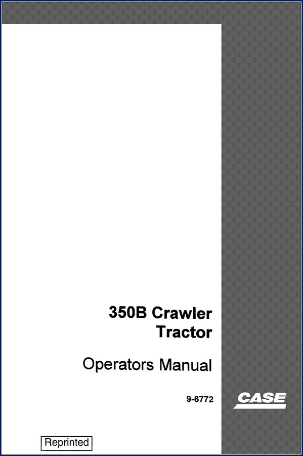 case 350b 1995 operators manual, case manual, case 350b