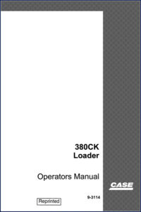 case 380ck 1996 operators manual, case manual, case 380ck