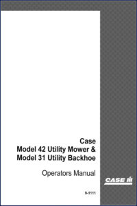 case 31, 42 2001 operators manual, case manual, case 31,