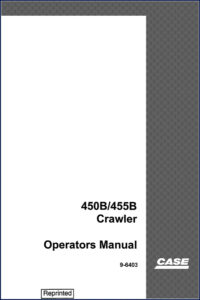 case 450b, 455b 1995 operators manual, case manual, case 450b,