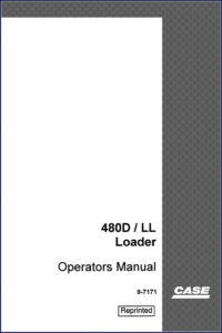 case 480d, 480ll 1995 operators manual, case manual, case 480d,