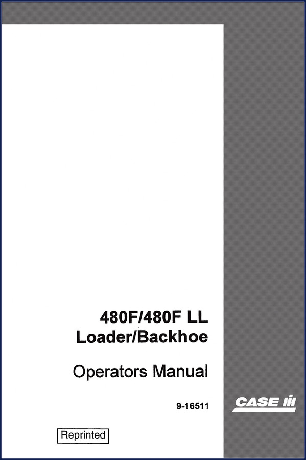 case 480f 480f ll 1995 operators manual, case manual, case 480f