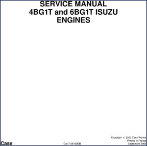 case 4bg1t, 6bg1t 2000 service manual, case service manual, case 4bg1t,