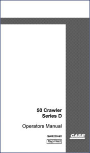 case 50 crawler series e 1995 operators manual, case manual, case 50