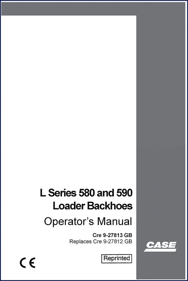 case 580l, 590l 2000 operators manual, case manual, case 580l,