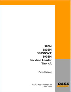 case 580n 580sn 590sn 580snwt 2012 parts catalog, case parts catalog, case 580n