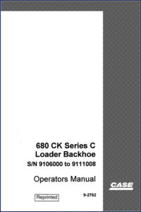 case 680 ck series c 1995 operators manual, case manual, case 680