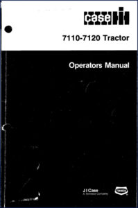 case 7110, 7120 1987 operators manual, case manual, case 7110,