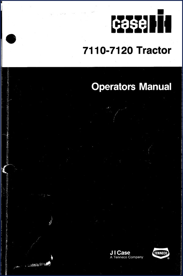 case 7110, 7120 1987 operators manual, case manual, case 7110,