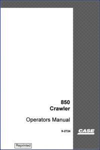 case 850 crawler 1995 operators manual, case manual, case 850