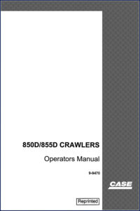 case 850d 855d 1995 operators manual, case manual, case 850d