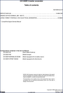case cx135sr 2004 service manual, case service manual, case cx135sr