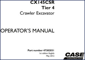 case cx145csr 2012 operators manual, case manual, case cx145csr