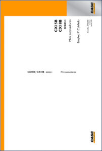 case cx15b, cx18b 2008 operators manual, case manual, case cx15b,