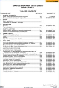 case cx160b, cx180b 2007 service manual, case service manual, case cx160b,