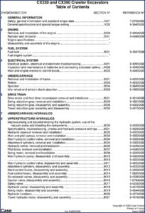case cx330 cx350 2002 service manual, case service manual, case cx330