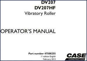 case dv207, dv207hf 2013 operators manual, case manual, case dv207,