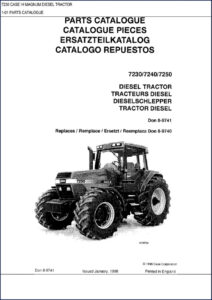 case ih 7230, 7240, 7250 1996 parts catalog, case ih parts catalog, case ih ih