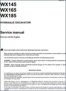 case wx145, wx165, wx185 service manual, case service manual, case wx145,