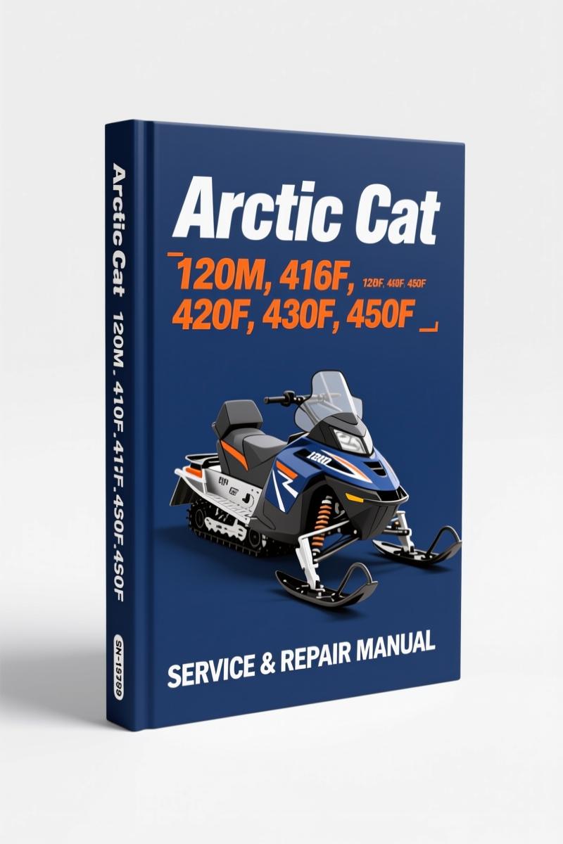 arctic cat 120m, 416f, 420f, 430f, 450f technical, arctic cat manual, arctic cat cat
