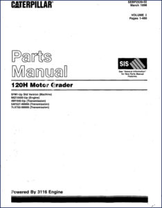 caterpillar 120h 1998 parts catalog, caterpillar parts catalog, caterpillar 120h