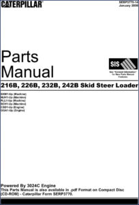 caterpillar 216b 226b 232b 242b 2006 parts catalog, caterpillar parts catalog, caterpillar 216b