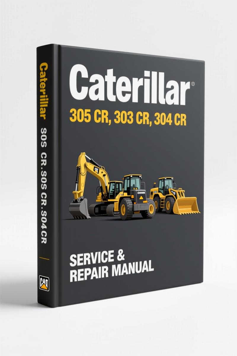 caterpillar 305 cr, 303 cr, 304 cr 2002, caterpillar manual, caterpillar 305