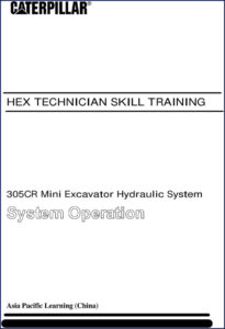 caterpillar 305cr/305c training manual, manual,  305cr/305c