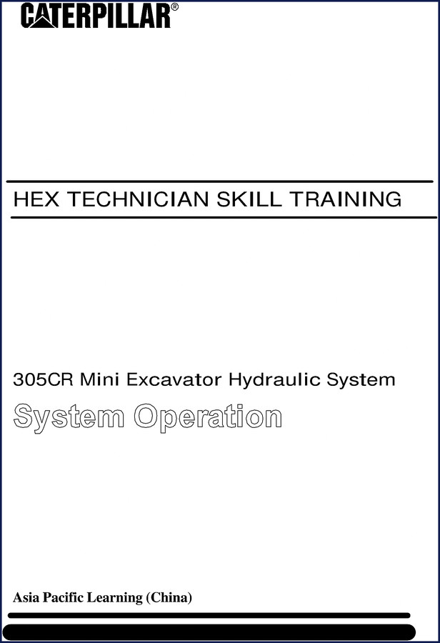 caterpillar 305cr/305c training manual, manual, 305cr/305c