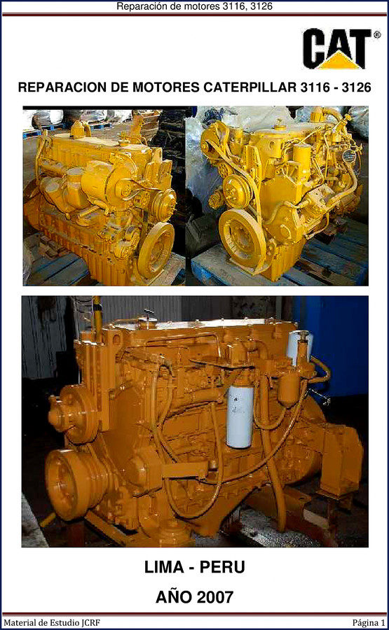 caterpillar 3116, 3126 2007 repair manual, caterpillar repair manual, caterpillar 3116,