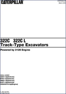 caterpillar 322c 322c l 2005 service manual, caterpillar service manual, caterpillar 322c