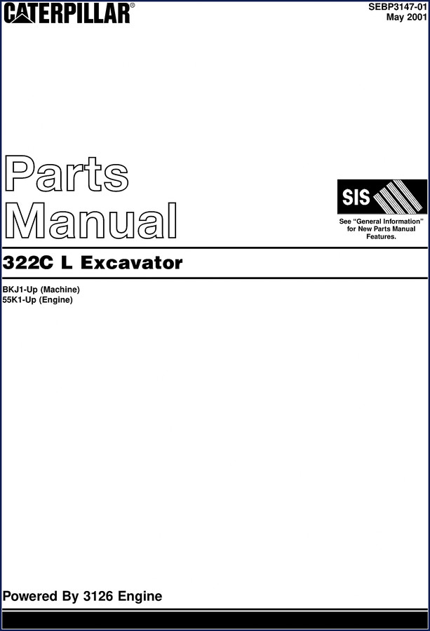 caterpillar 322c l 2001 parts catalog, caterpillar parts catalog, caterpillar 322c