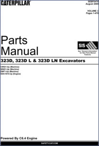 caterpillar 323d 323d l 323d ln 2009 parts, caterpillar parts catalog, caterpillar 323d