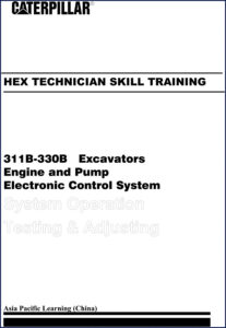 caterpillar 311b, 330b training manual, caterpillar manual, caterpillar 311b,