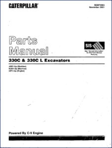 caterpillar 330c l, 330c 2001 parts catalog, caterpillar parts catalog, caterpillar 330c