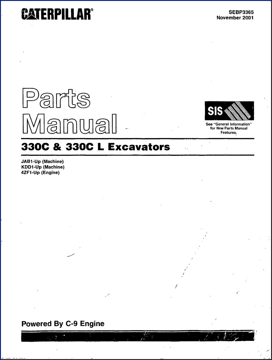 caterpillar 330c l, 330c 2001 parts catalog, caterpillar parts catalog, caterpillar 330c