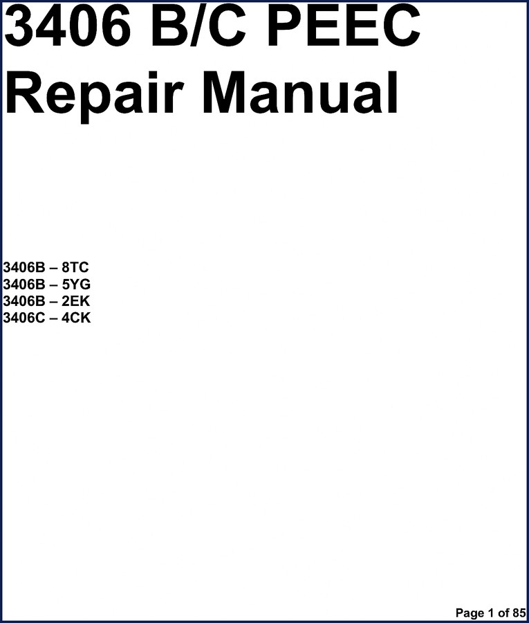 caterpillar 3406b, 3406c repair manual, caterpillar repair manual, caterpillar 3406b,
