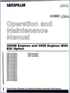 caterpillar 3500b 3500 1999 operators manual, caterpillar manual, caterpillar 3500b