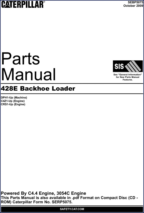 caterpillar 428e 2009 parts catalog, caterpillar parts catalog, caterpillar 428e