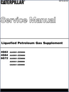 caterpillar 4g63, 4g64, 6g72 service manual, caterpillar service manual, caterpillar 4g63,