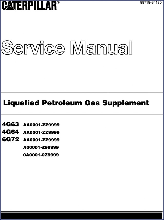 caterpillar 4g63, 4g64, 6g72 service manual, caterpillar service manual, caterpillar 4g63,