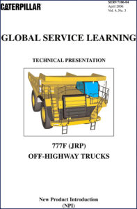 caterpillar 777f 2006 technical manual, caterpillar manual, caterpillar 777f