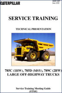 caterpillar 785c, 785d, 789c 2008 training manual, caterpillar manual, caterpillar 785c,